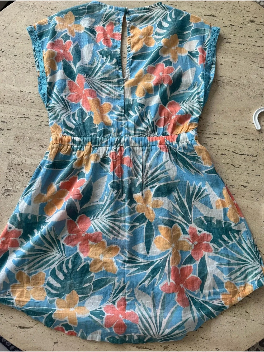 abercrombie kids Blue Floral Swim Coverup